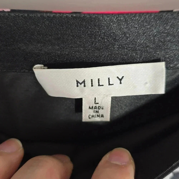 {Milly} Fion Graphic Butterfly Bias Cut Satin Skirt - Picture 15 of 17